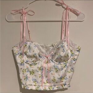 For Love and Lemons Bow Tank Top Medium